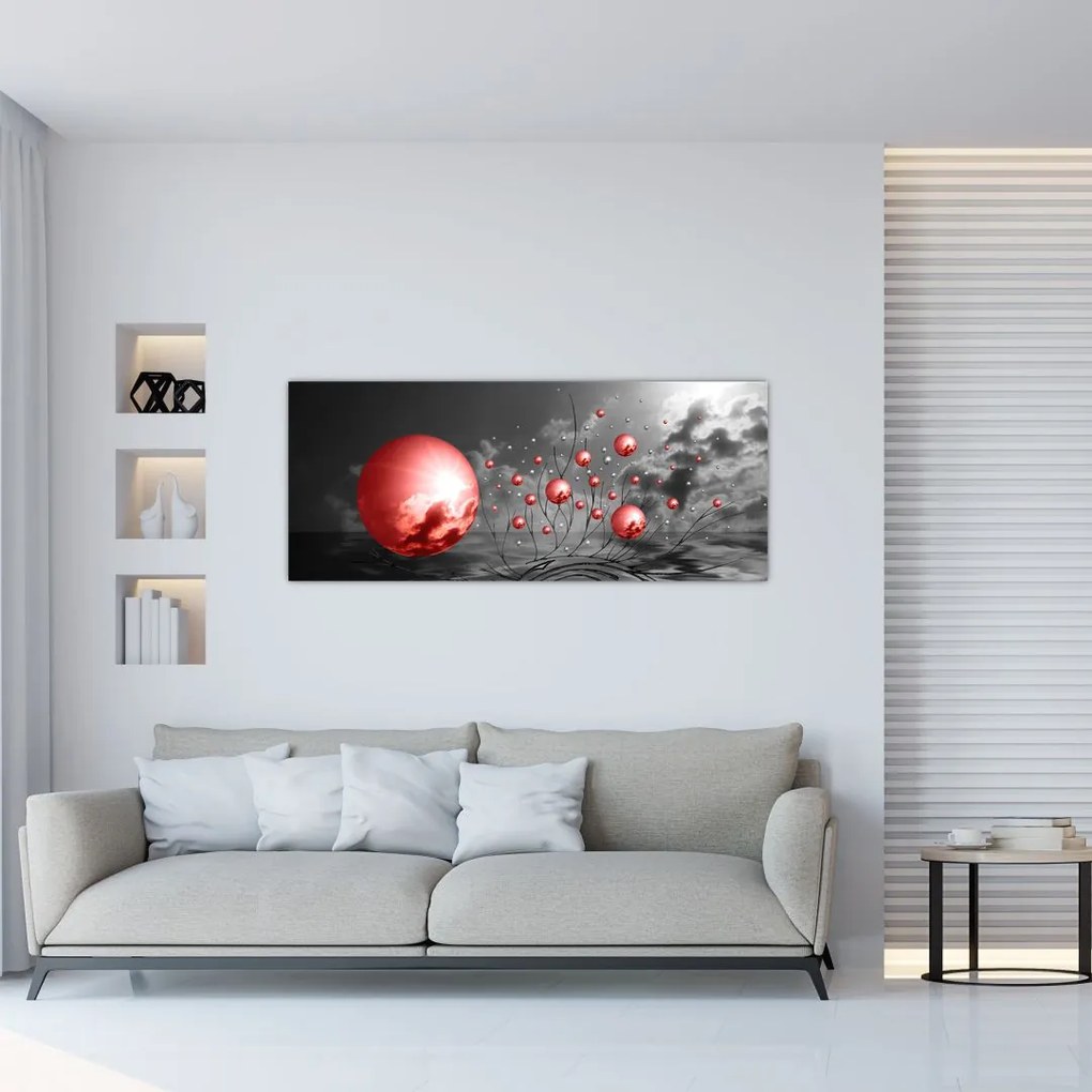 Tabloul bilelor roșii (120x50 cm)