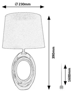 Lampă de masă DALORA Rabalux 74063 1xE14/25W/230V