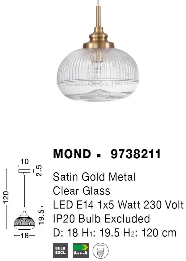 Pendul design modern Mond, 18cm