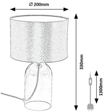 Rabalux 74047 - Lampă de masă LUXIN 1xE14/40W/230V Ø 20 cm