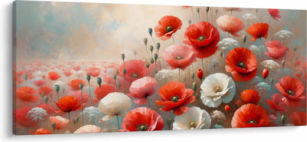 Tablou - Pictură cu maci (120x50 cm)