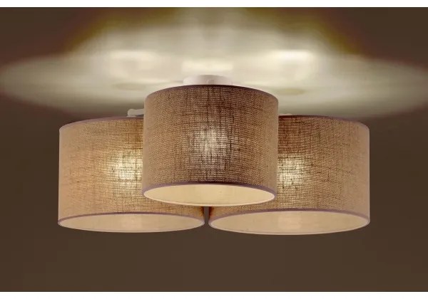 Duolla - Plafonieră ROLLER TRIO 3xE27/60W/230V bej