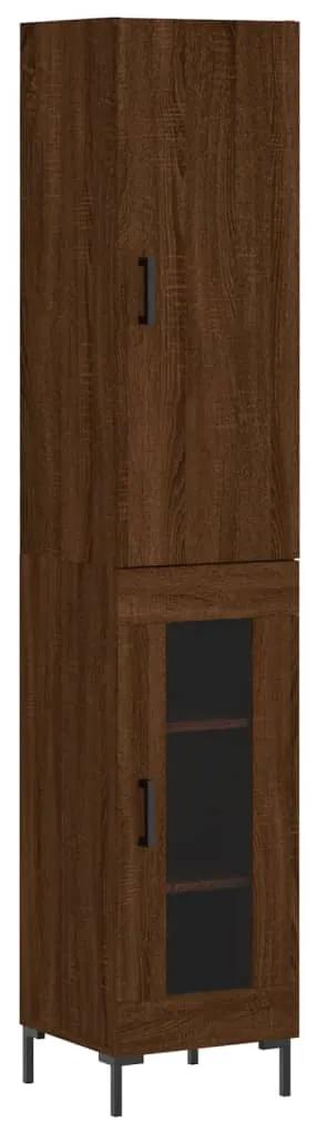 3199048 vidaXL Dulap înalt, stejar maro, 34,5x34x180 cm, lemn prelucrat