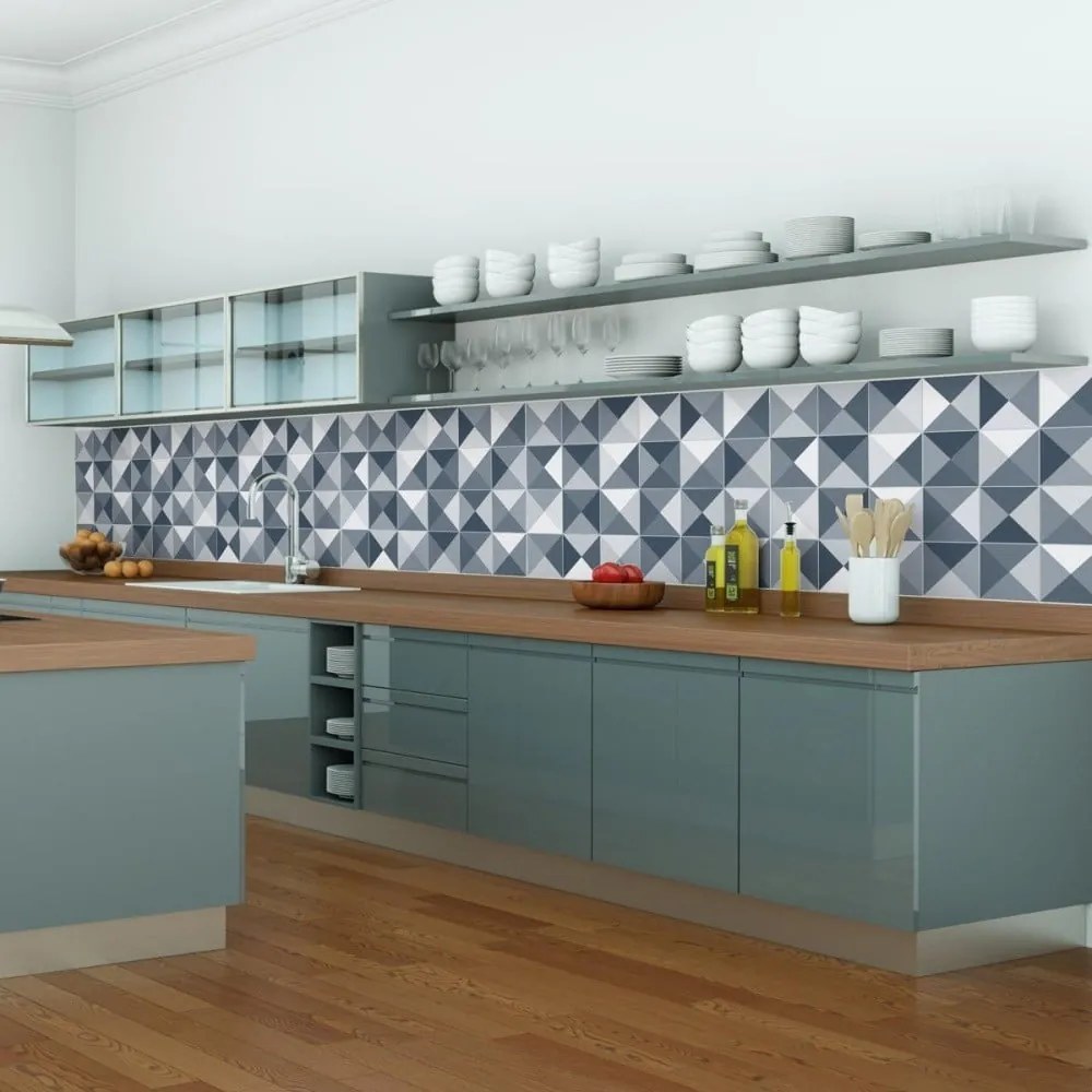 Set 24 autocolante Ambiance Azulejos Shades, 15 x 15 cm