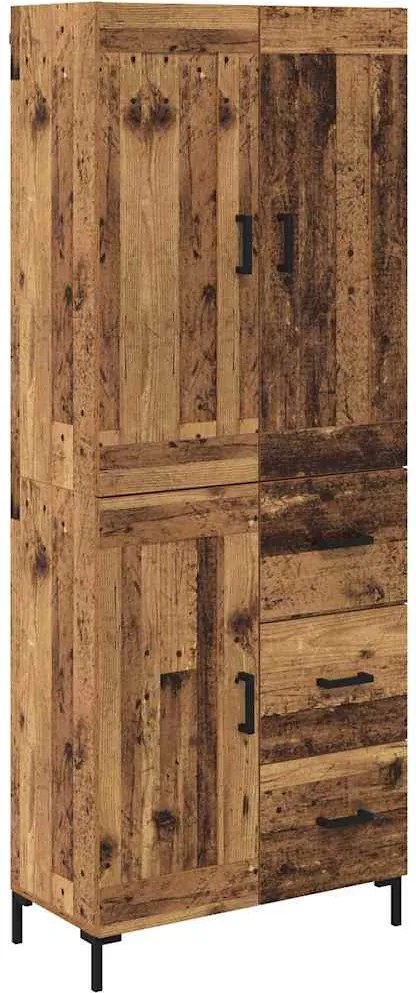 vidaXL Bufet cu sertar 2 pcs Lemn Vechi Lemn compozit