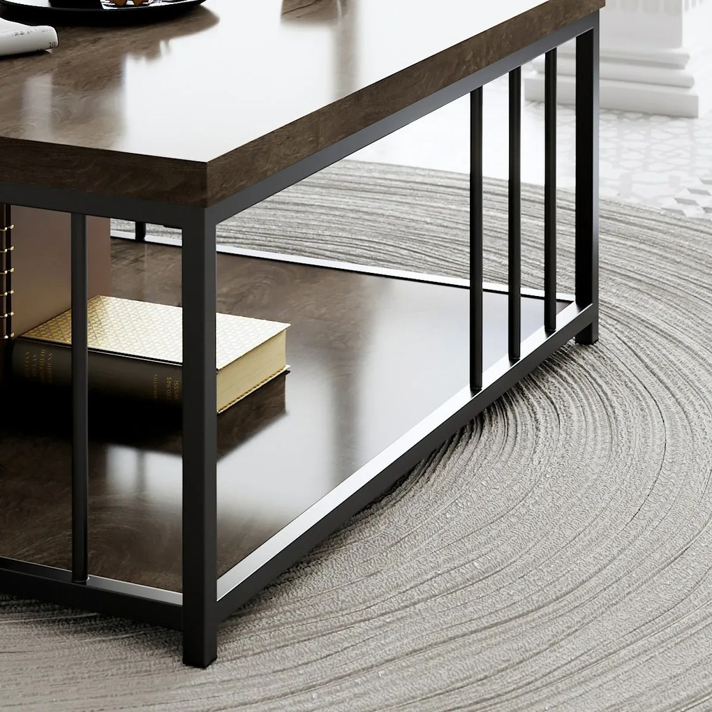 Măsuță de cafea Zenn Walnut and Black