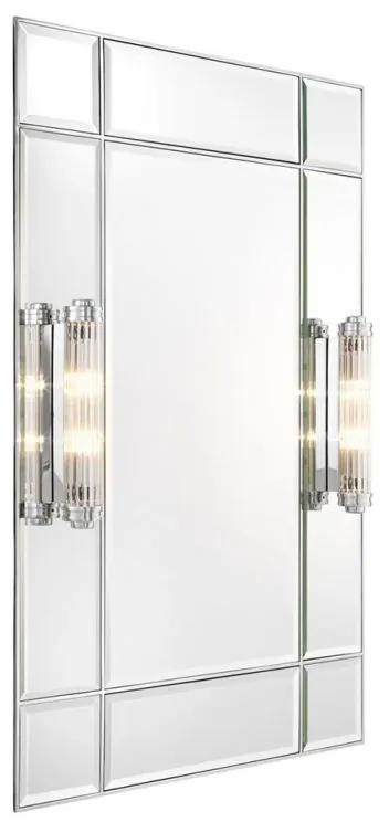 Oglinda design LUX finisaj nickel, Beaumont cu iluminat, 90x140cm 112174 HZ