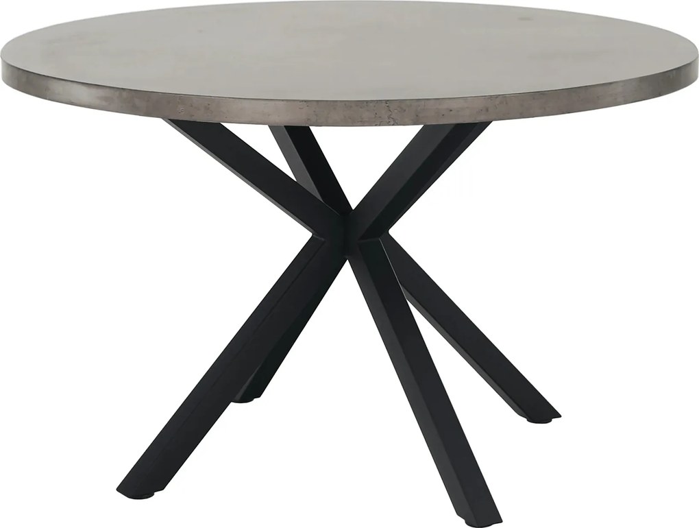 Masa MEDOR, gri carbon/negru, 120x120x76 cm