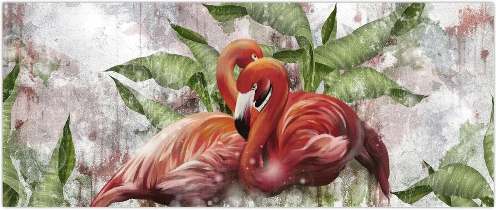 Tablou - Flamingo (120x50 cm)