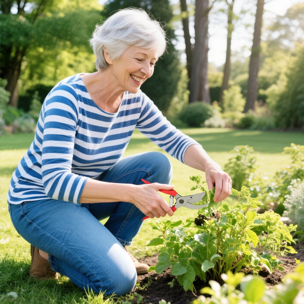 Outsunny Lot de 3 foarfece de grădină set de tăiere pentru grădinărit ferăstrău de tăiat ramuri 65cm foarfecă 51,5cm, foarfecă 20cm roșu | Aosom Romania