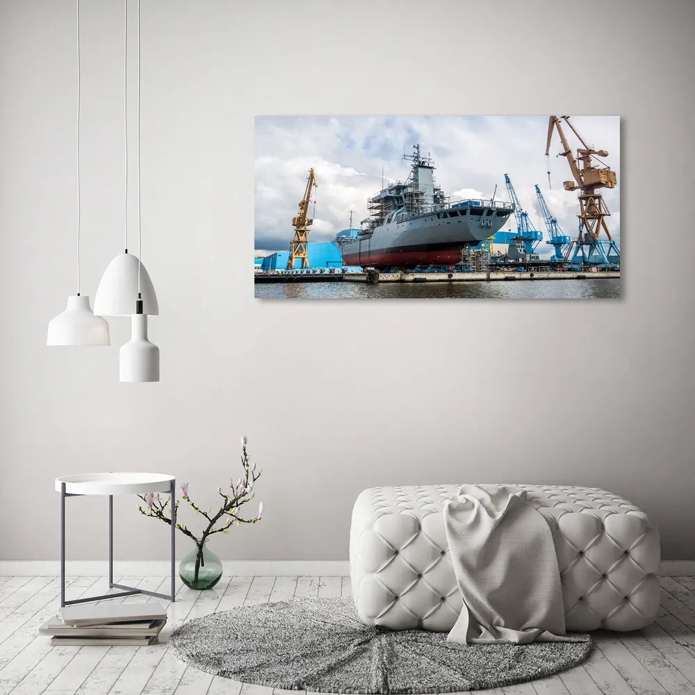 Tablou acrilic Navă șantier naval