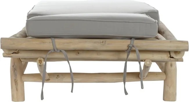 Sezlong de exterior din lemn de tec cu perna inclusa, " Natura Bed "
