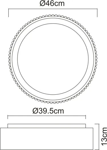 Globo 15924DS-LED Plafonieră KEMP LED/45W/230V 2700/4000/6000K Ø 46 cm negru