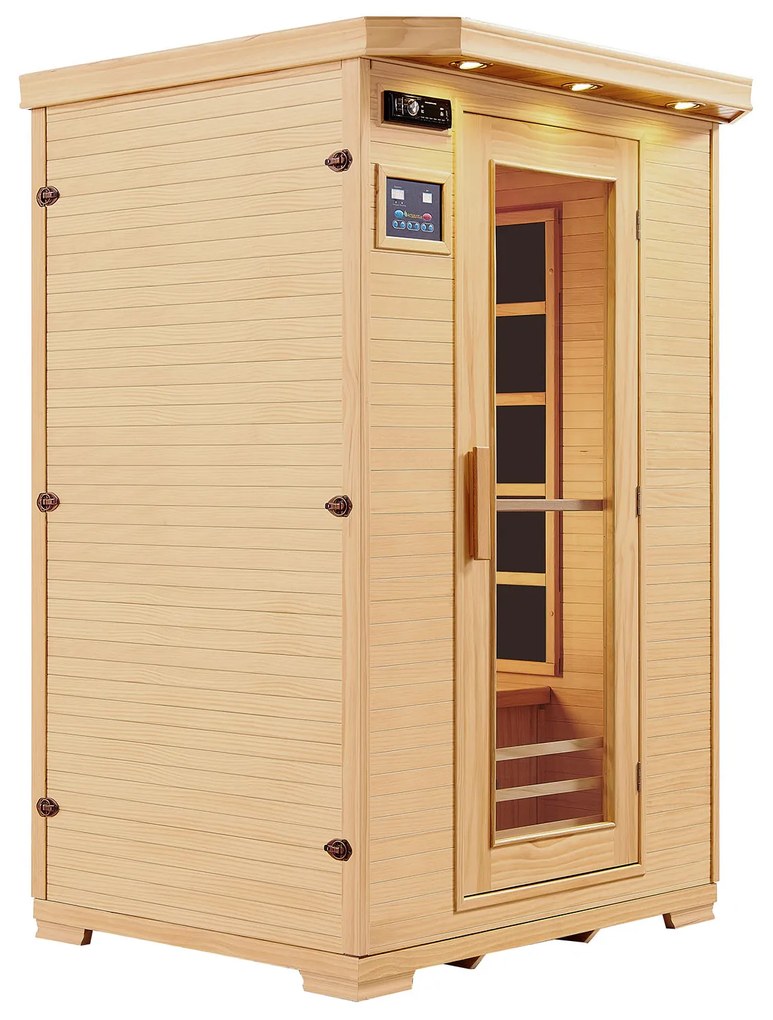 Infračervená sauna/ tepelná kabína Oslo s triplexným vykurovacím systémom a drevom Hemlock