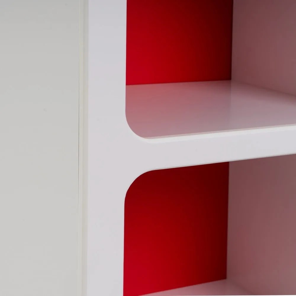 Bibliotecă roșie/albă 76x70 cm – Casa Selección