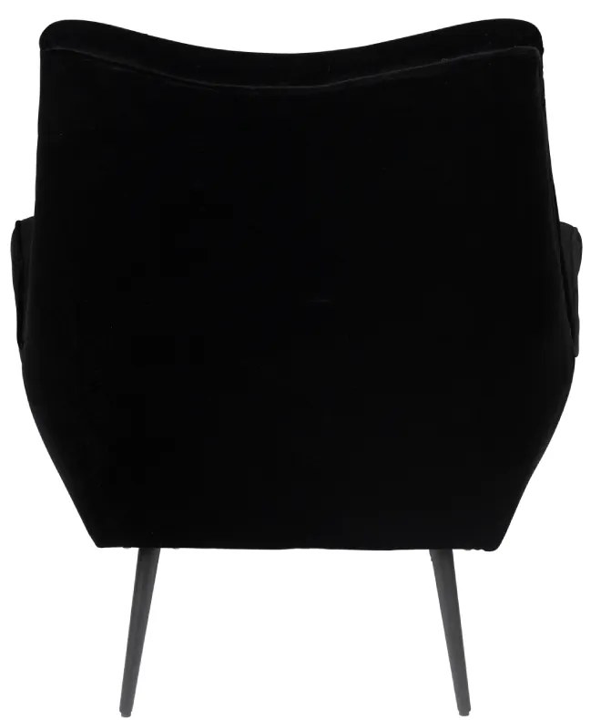 Fotoliu catifea neagra Lounge Chair Glodis Nero