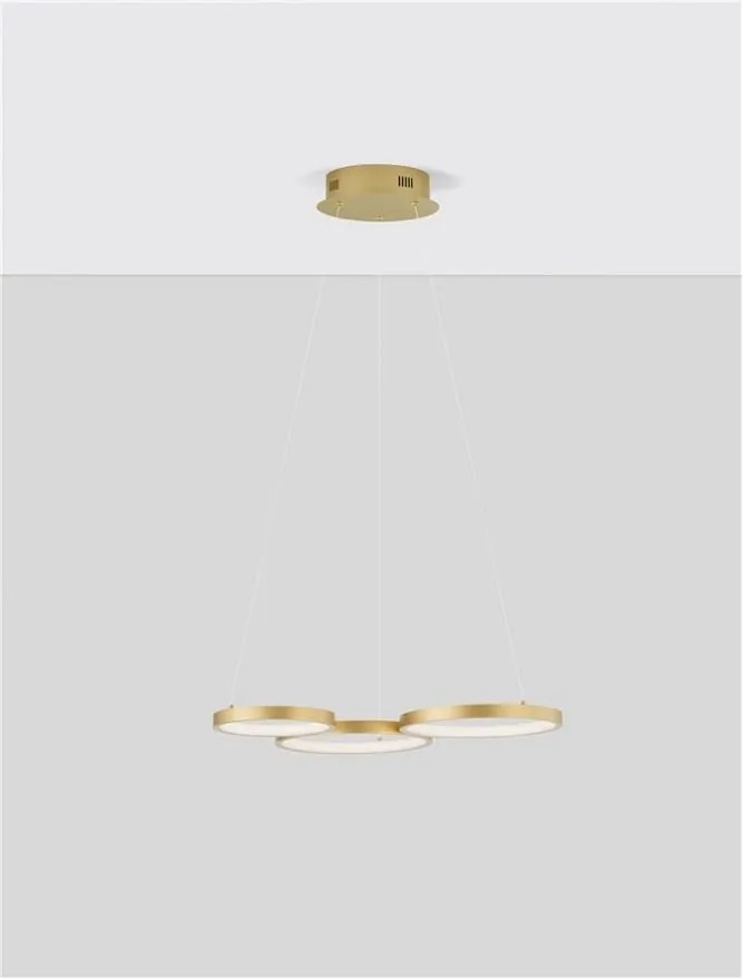 Lustra LED suspendata design modern MAGNUS R3 aurie