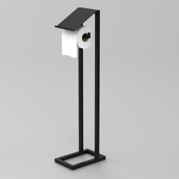 Suport de hârtie igienică 71x20 cm negru