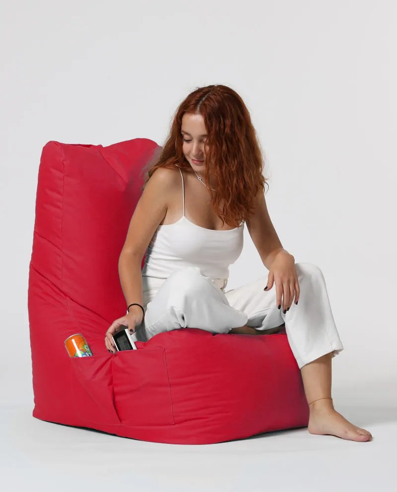 Fotoliu puf pentru grădină Diamond - Red