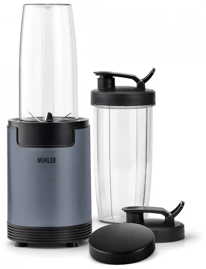 Blender Nutri Muhler MNB-688, 600W, 6 lame, 2 căni, cenușiu 648576