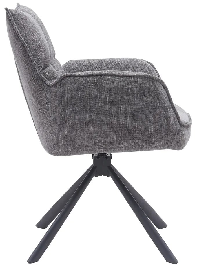 Set de scaune de sufragerie gri 2 buc. tapițat Marilla – Unique Furniture