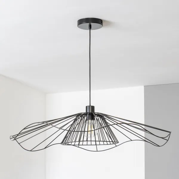 Brilagi - Lustră LED suspendată pe cablu CERIA WIRE 1xE27/40W/230V Ø 80 cm, neagră
