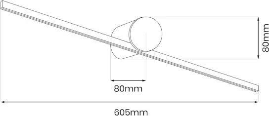 Aplica LED pentru oglindă de baie ARTIST, 9 W, 230 V, 60 cm, IP44, auriu
