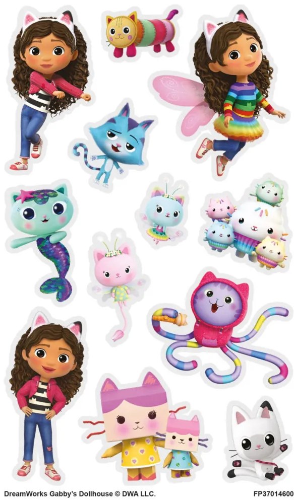 Gabby's Dollhouse Cats set de tatuaje 12 buc