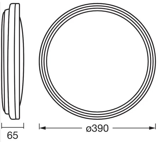 OSRAM - Plafonieră LED ORBIS HELMAN, 24W, 230V, Ø 39 cm, argintiu