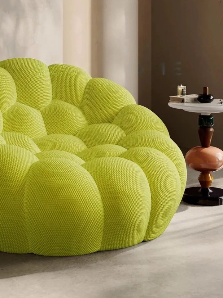 Fotoliu Bubble Ball (Fagure) din spumă cu memorie HD – design modern și confort premium (Culoare: Verde Smarald)