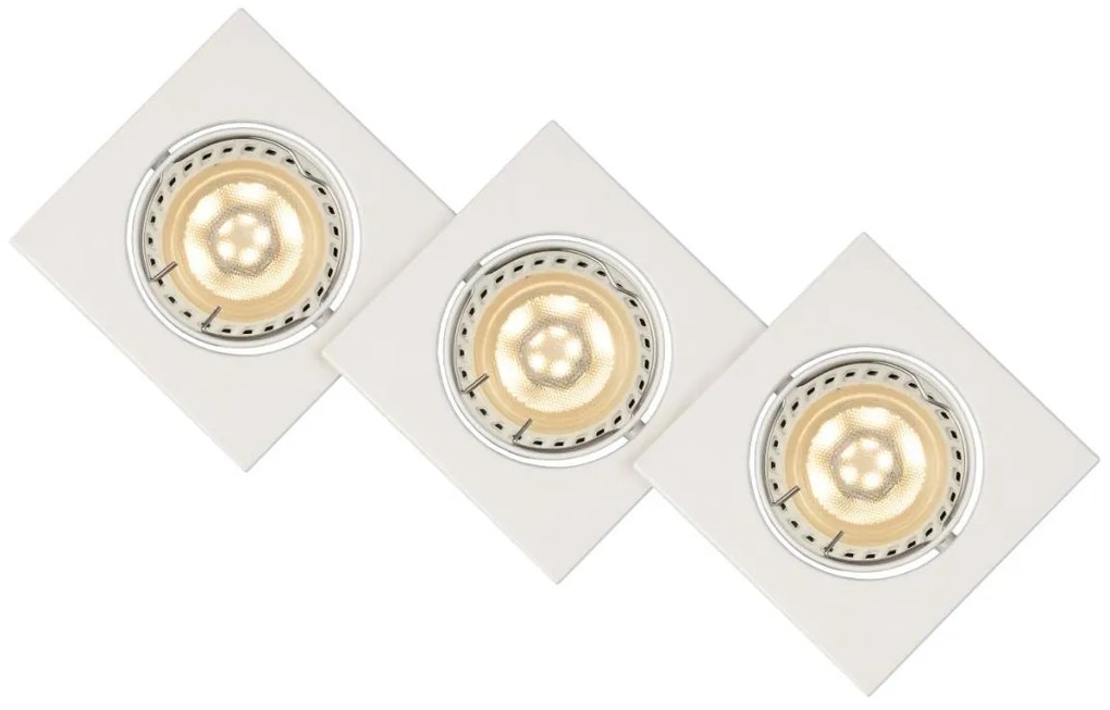 Lucide 11002/15/31 - SET 3x Lampa incastrata LED FOCUS 3xGU10/5W/230V alba