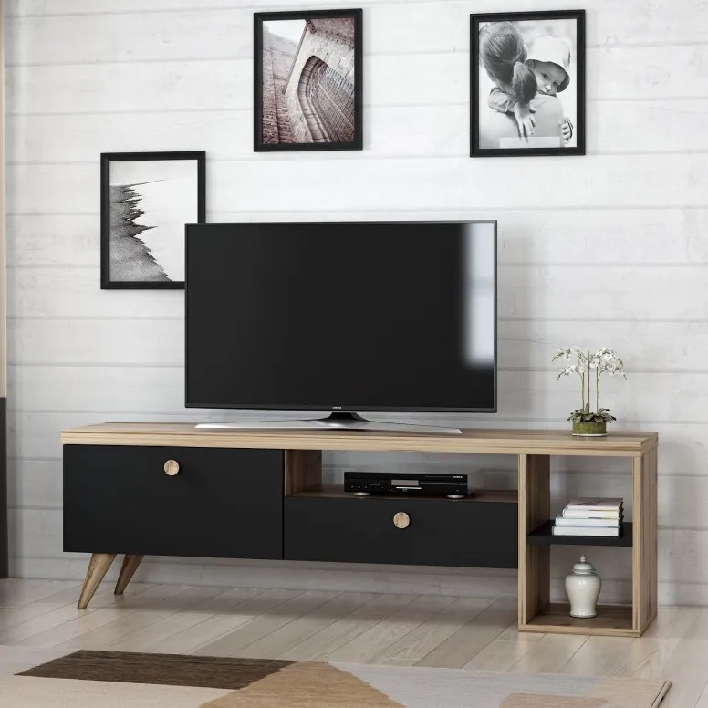 Comoda TV Parion Negru-Oak