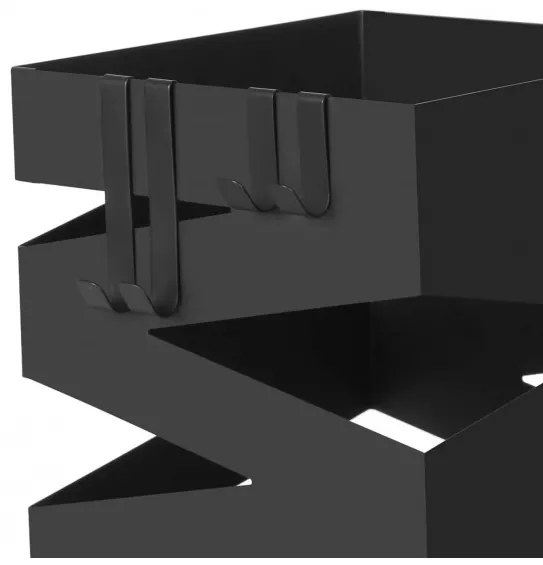 Suport Umbrela Fence Black, 15.5 x 15.5 x 49 cm