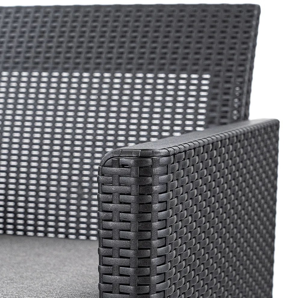 Set de mobilier de grădină Claire VI cu 8 locuri și masă Orlando, grafit