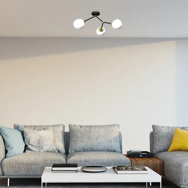 Lustră aplicată JOY 3xE14/40W/230V neagră/aurie