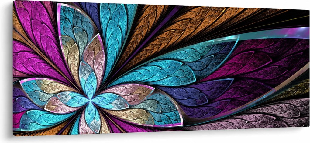 Tablou - Floare, abstracție (120x50 cm)