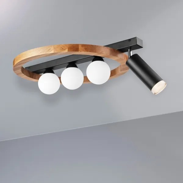 Spot OTIS 3xG9/5W/230V + 1xE27/15W/230V stejar