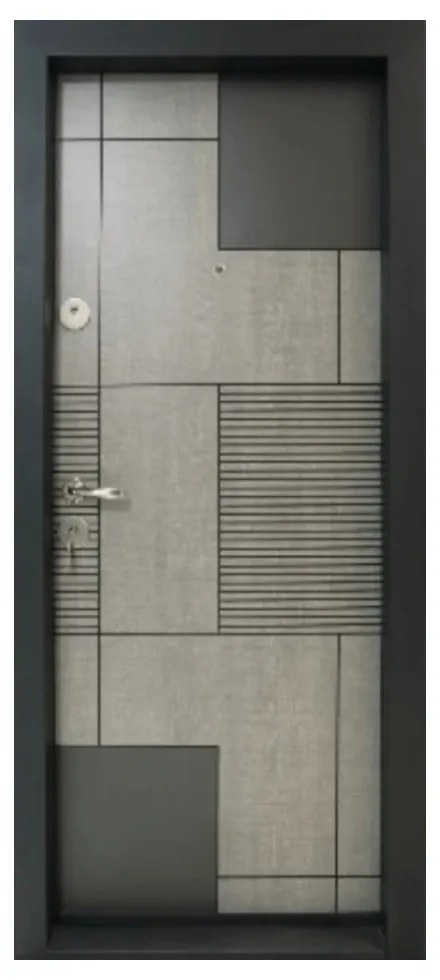 Usa metalica de apartament cu izolatie si vizor Novo Doors First Class NDS17, Deschidere Stanga Dreapta, Dimensiune 200X88 cm, Tabla 1.2 mm, Kit