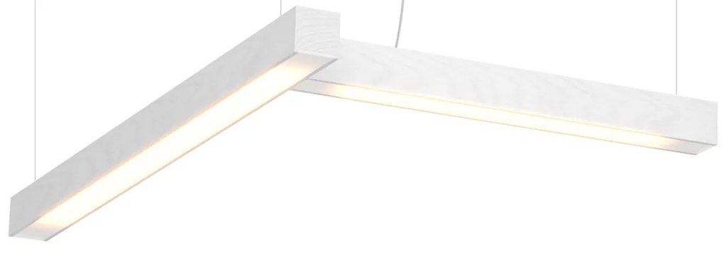 Lampă suspendată LED40 în forma de L, mai multe variante - TUNTO Model: stejar, pătat alb