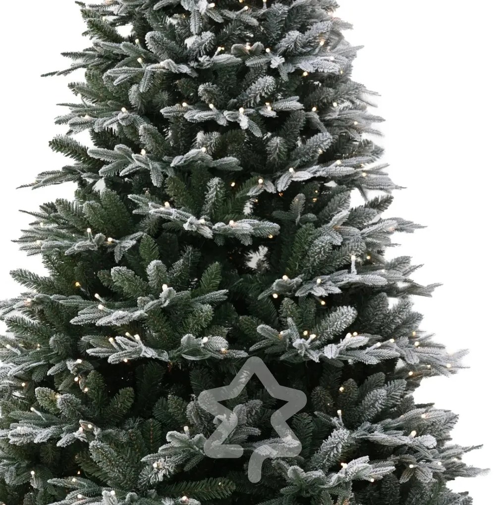 Molid înzăpezit 600 LED 210 cm