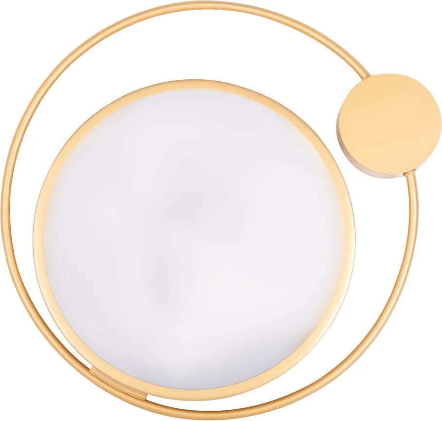 Plafonieră LED Erste Moon 28W 1400lm 3000K Auriu 440x70mm - Corp iluminat modern elegant pentru living sau dormitor cu design circular rafinat.