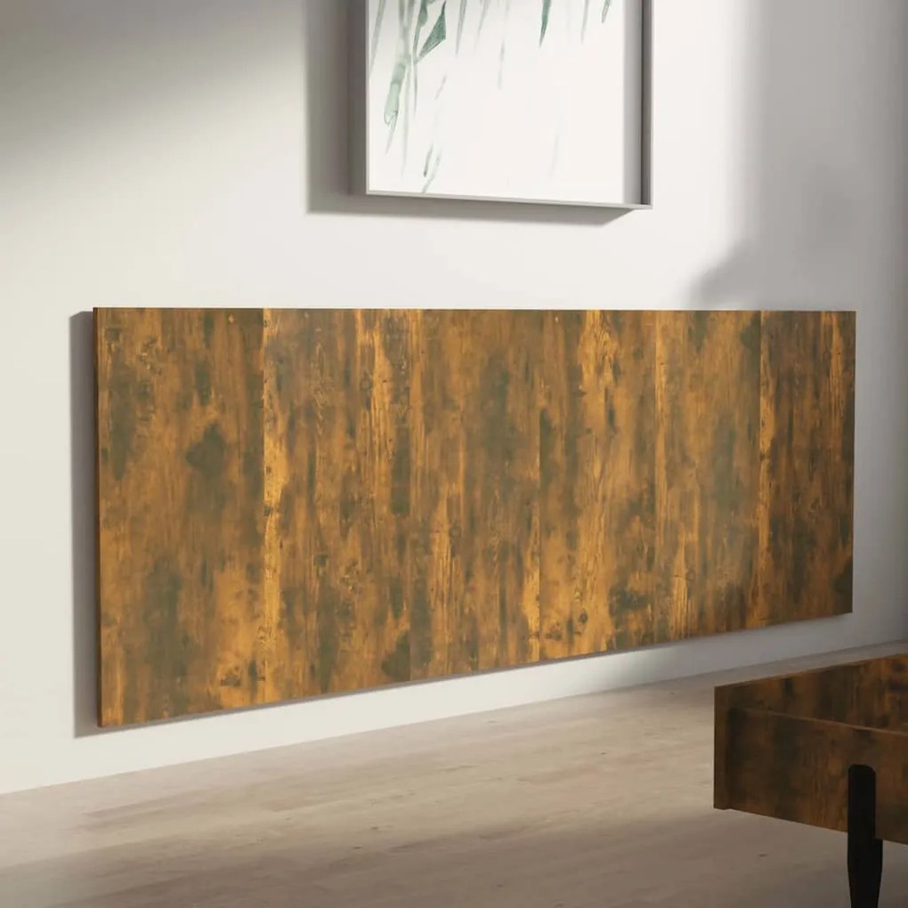 Tablie pat de perete, stejar afumat 240x1,5x80 cm lemn compozit 1, Stejar afumat
