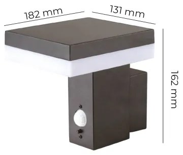 Aplică LED solară cu senzor SOLARIS2 LED/5,5W/3,7V 4000K IP44