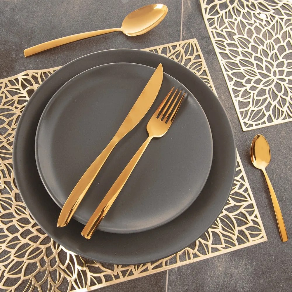 Tacâmuri aurii din oțel inoxidabil 24 buc. Gold – Orion