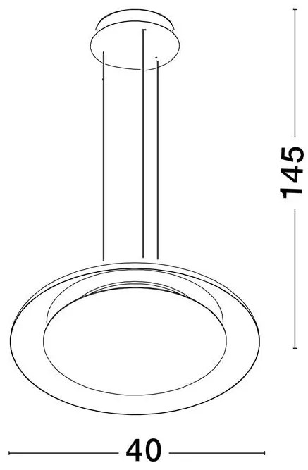 Lustra/Pendul LED design modern EPOSI negru/auriu