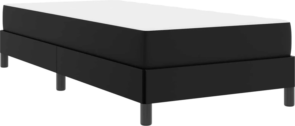 vidaXL Cadru de pat cu saltea Negru 90 x 200 cm țesătură