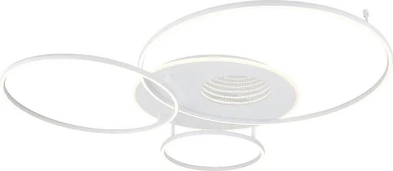 Lustra LED aplicata design circular INVERTINA alb