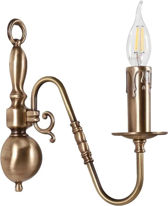 Aplica de perete clasic elegant din alama masiva Flemish