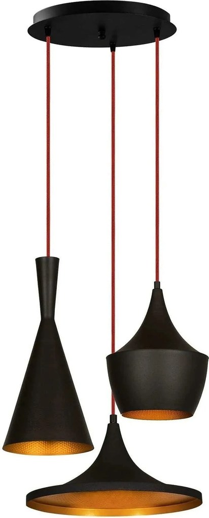 Lustra ELMAS 3556, negru, metal, 51x51x50-130 cm