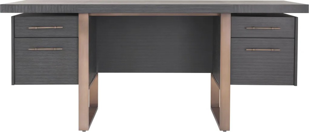 Birou design elegant LUX Canova, gri inchis 114207 HZ